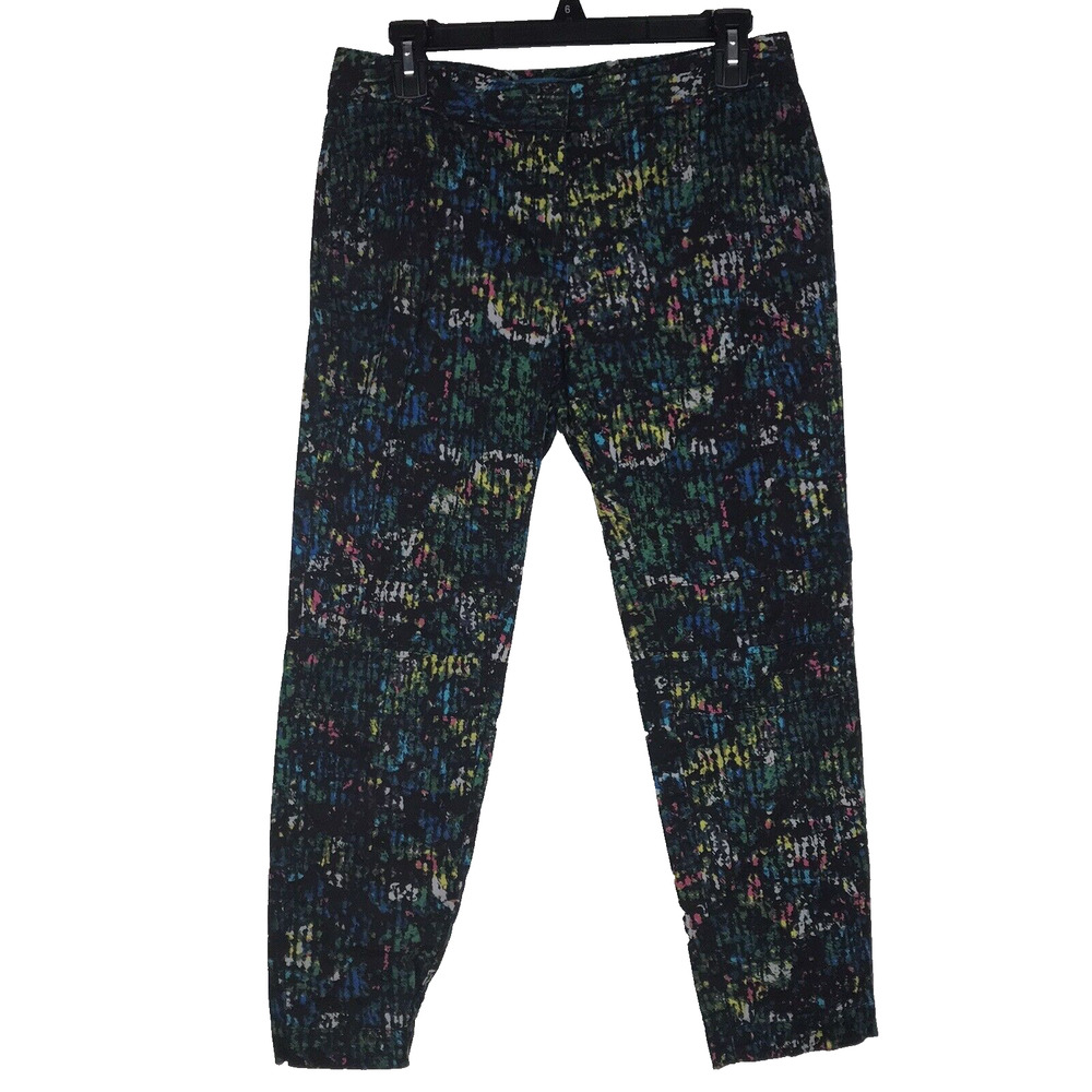 Derek Lam Design Nation Rio Pants Ankle Crop Nightshade Multi Organic Cotton 6